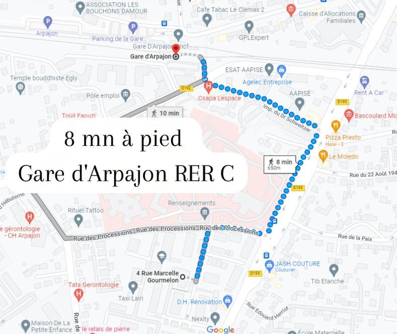 Disponible - Appartement Entier Neuf - 8Mn A Pied Rer C Paris, Parking Rue Gratuit, En Face Hopital D'Arpajon, Balcon Prive, Matelas Bultex 160X200, Ascenseur, Acces Pmr, Centre Ville A Pied 外观 照片
